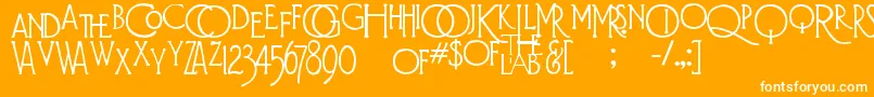 Diehlda Font – White Fonts on Orange Background