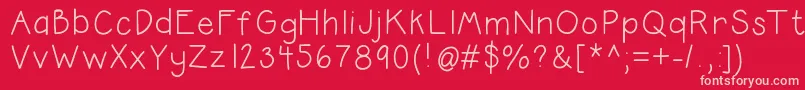 fuente Hellodoodleprint – Fuentes Rosadas Sobre Fondo Rojo