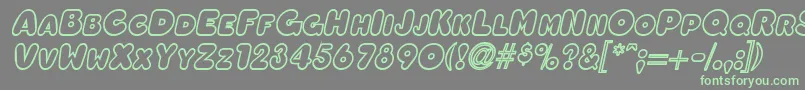 OleadaoutlinescapssskBolditalic-fontti – vihreät fontit harmaalla taustalla