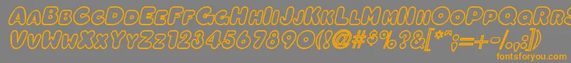 OleadaoutlinescapssskBolditalic-fontti – oranssit fontit harmaalla taustalla