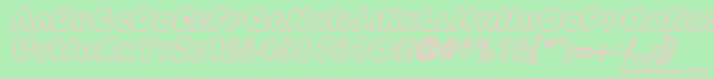 fuente OleadaoutlinescapssskBolditalic – Fuentes Rosadas Sobre Fondo Verde