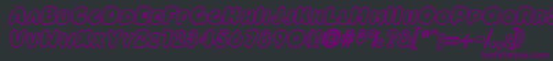 OleadaoutlinescapssskBolditalic-fontti – violetit fontit mustalla taustalla
