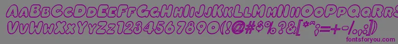 OleadaoutlinescapssskBolditalic-fontti – violetit fontit harmaalla taustalla