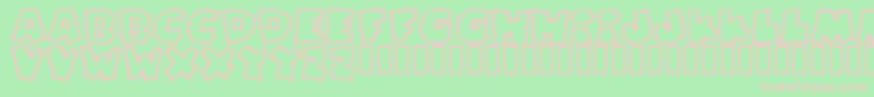 Pizzdfo Font – Pink Fonts on Green Background