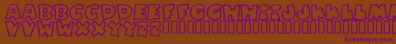 Pizzdfo Font – Purple Fonts on Brown Background