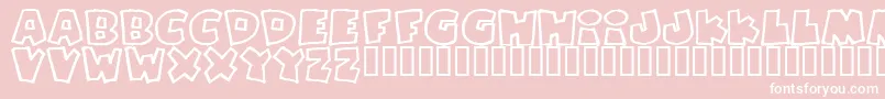 Pizzdfo Font – White Fonts on Pink Background