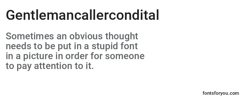 Обзор шрифта Gentlemancallercondital