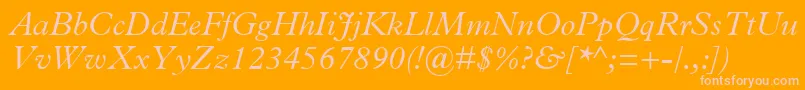 fuente PlantinMtLightItalic – Fuentes Rosadas Sobre Fondo Naranja