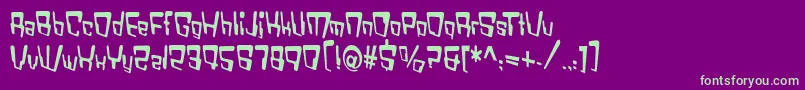 VtcBadDatatripRegular Font – Green Fonts on Purple Background