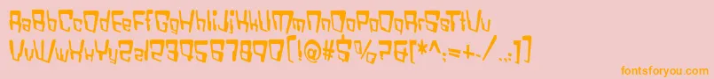 VtcBadDatatripRegular Font – Orange Fonts on Pink Background