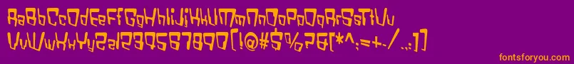 VtcBadDatatripRegular Font – Orange Fonts on Purple Background