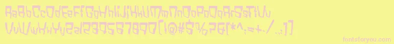 VtcBadDatatripRegular Font – Pink Fonts on Yellow Background