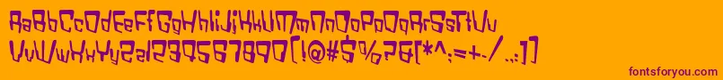 VtcBadDatatripRegular Font – Purple Fonts on Orange Background