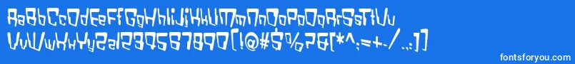 VtcBadDatatripRegular Font – White Fonts on Blue Background