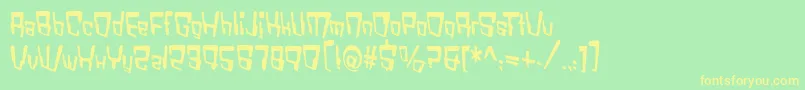 VtcBadDatatripRegular Font – Yellow Fonts on Green Background