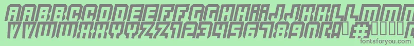 Quicksilver Font – Gray Fonts on Green Background