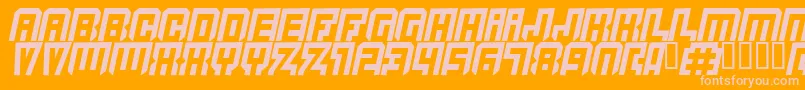 Quicksilver Font – Pink Fonts on Orange Background