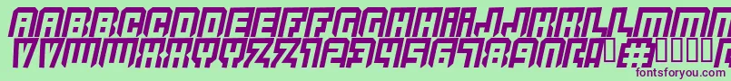 Quicksilver Font – Purple Fonts on Green Background