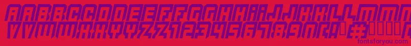 Quicksilver Font – Purple Fonts on Red Background