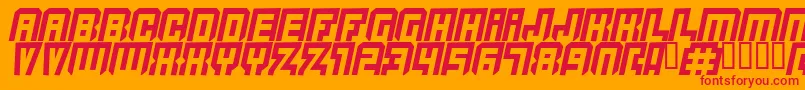 Quicksilver Font – Red Fonts on Orange Background