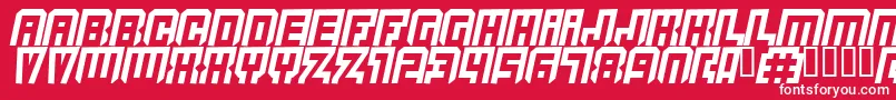 Quicksilver Font – White Fonts on Red Background