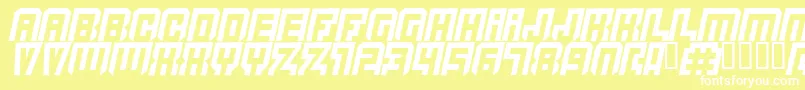 Quicksilver Font – White Fonts on Yellow Background