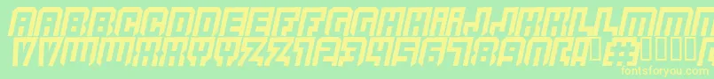 Quicksilver Font – Yellow Fonts on Green Background