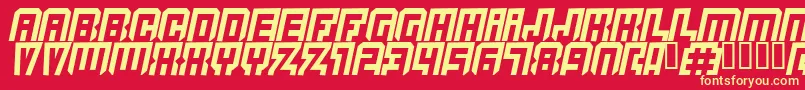 Quicksilver Font – Yellow Fonts on Red Background