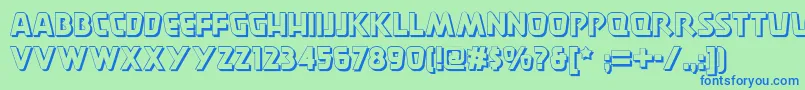 Burger ffy Font – Blue Fonts on Green Background