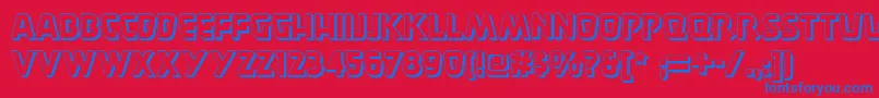 Burger ffy Font – Blue Fonts on Red Background