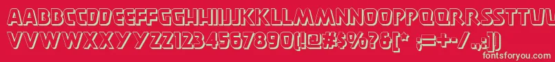Burger ffy Font – Green Fonts on Red Background
