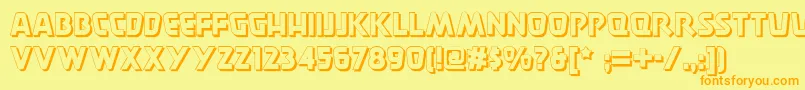 Burger ffy Font – Orange Fonts on Yellow Background