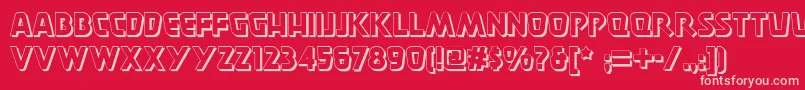 Burger ffy Font – Pink Fonts on Red Background