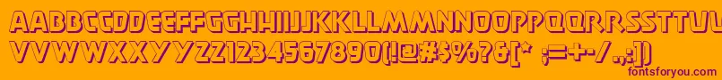 Burger ffy Font – Purple Fonts on Orange Background