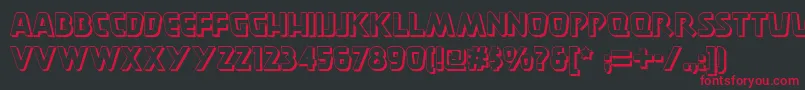 Burger ffy Font – Red Fonts on Black Background