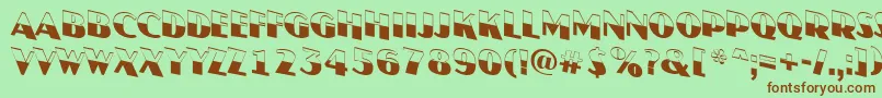 AJasperttlbwdn Font – Brown Fonts on Green Background