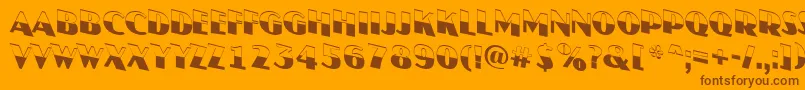 AJasperttlbwdn Font – Brown Fonts on Orange Background