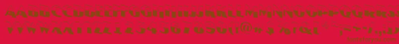 AJasperttlbwdn-Schriftart – Braune Schriften auf rotem Hintergrund