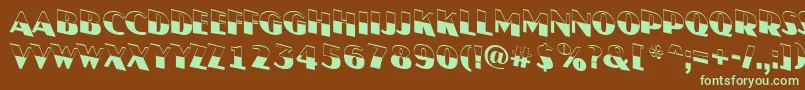 AJasperttlbwdn Font – Green Fonts on Brown Background