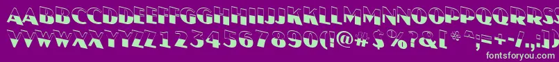 AJasperttlbwdn Font – Green Fonts on Purple Background