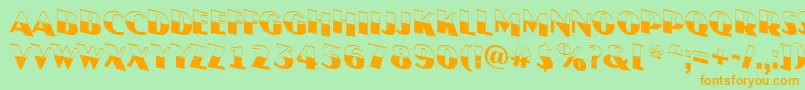 AJasperttlbwdn Font – Orange Fonts on Green Background