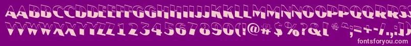AJasperttlbwdn Font – Pink Fonts on Purple Background