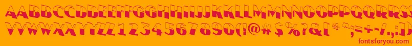 AJasperttlbwdn Font – Red Fonts on Orange Background