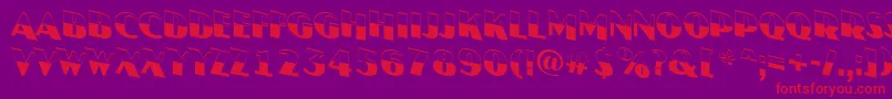 Police AJasperttlbwdn – polices rouges sur fond violet