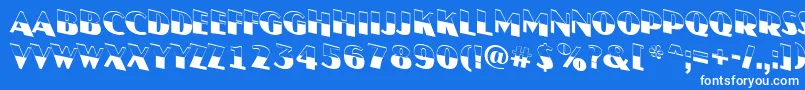 AJasperttlbwdn Font – White Fonts on Blue Background