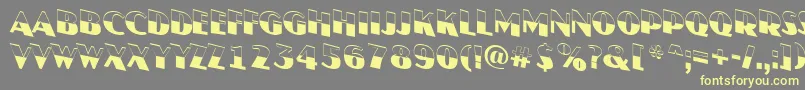 AJasperttlbwdn Font – Yellow Fonts on Gray Background