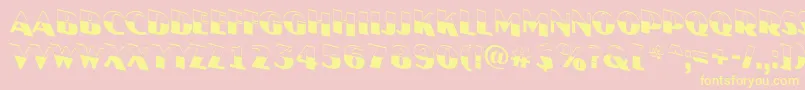 AJasperttlbwdn Font – Yellow Fonts on Pink Background