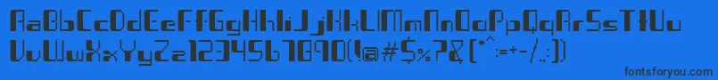 Virus53x Font – Black Fonts on Blue Background