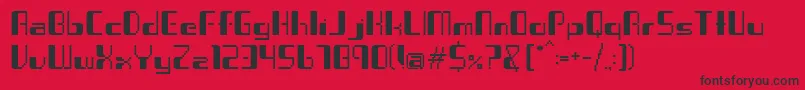 Virus53x Font – Black Fonts on Red Background