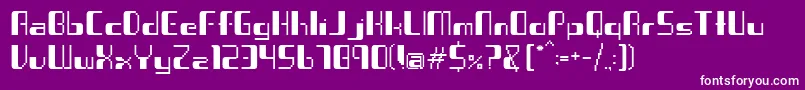 Virus53x Font – White Fonts on Purple Background